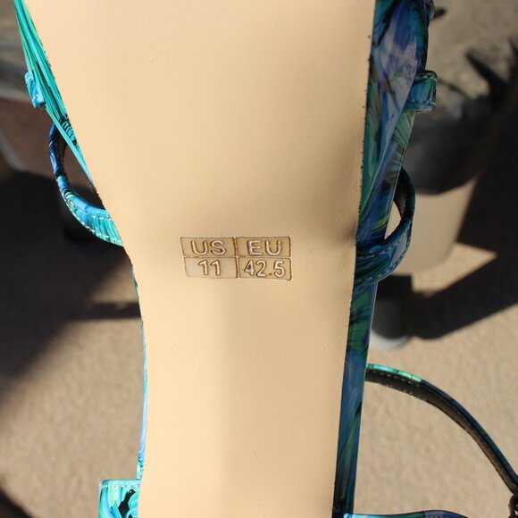 Multi-Colored Stiletto Platform High Heel Sandals Size 11/42.5 - Picture 7 of 14